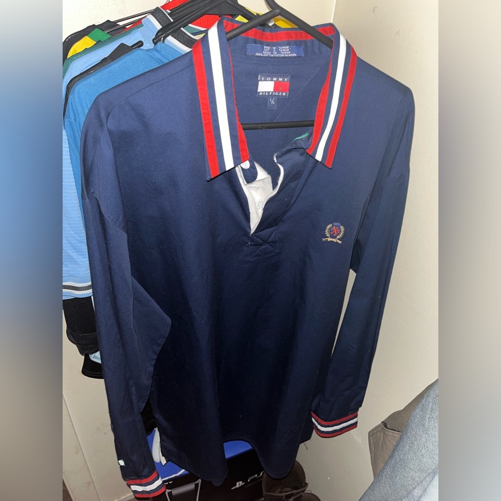 Vintage 90's Tommy Hilfiger Long Sleeve Shirt Collared Button Up Long